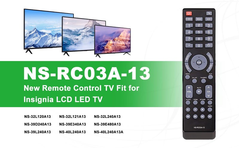 WINFLIKE NS-RC03A-13 New Remote Control TV Fit for NS-39L240A13 NS-19E310A13 NS-19E320A13 NS-22E340A13 NS-24E340A13 NS-24L240A13 NS-32D120A13 NS-32E320A13 NS-32E320A13A Insignia LCD LED TV - Image 2